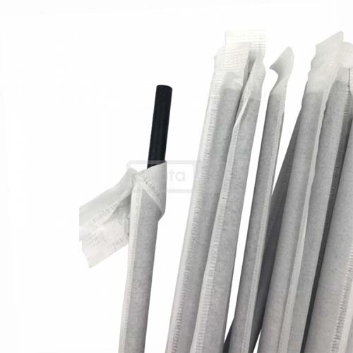 მუყაოს შავი საწრუპები ინდივიდუალური ქაღალდის შეფუთვით 8მმ 100ც